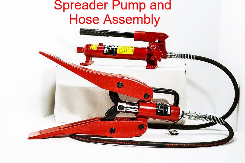 Hydraulic Spreader Pump and Hose Picture